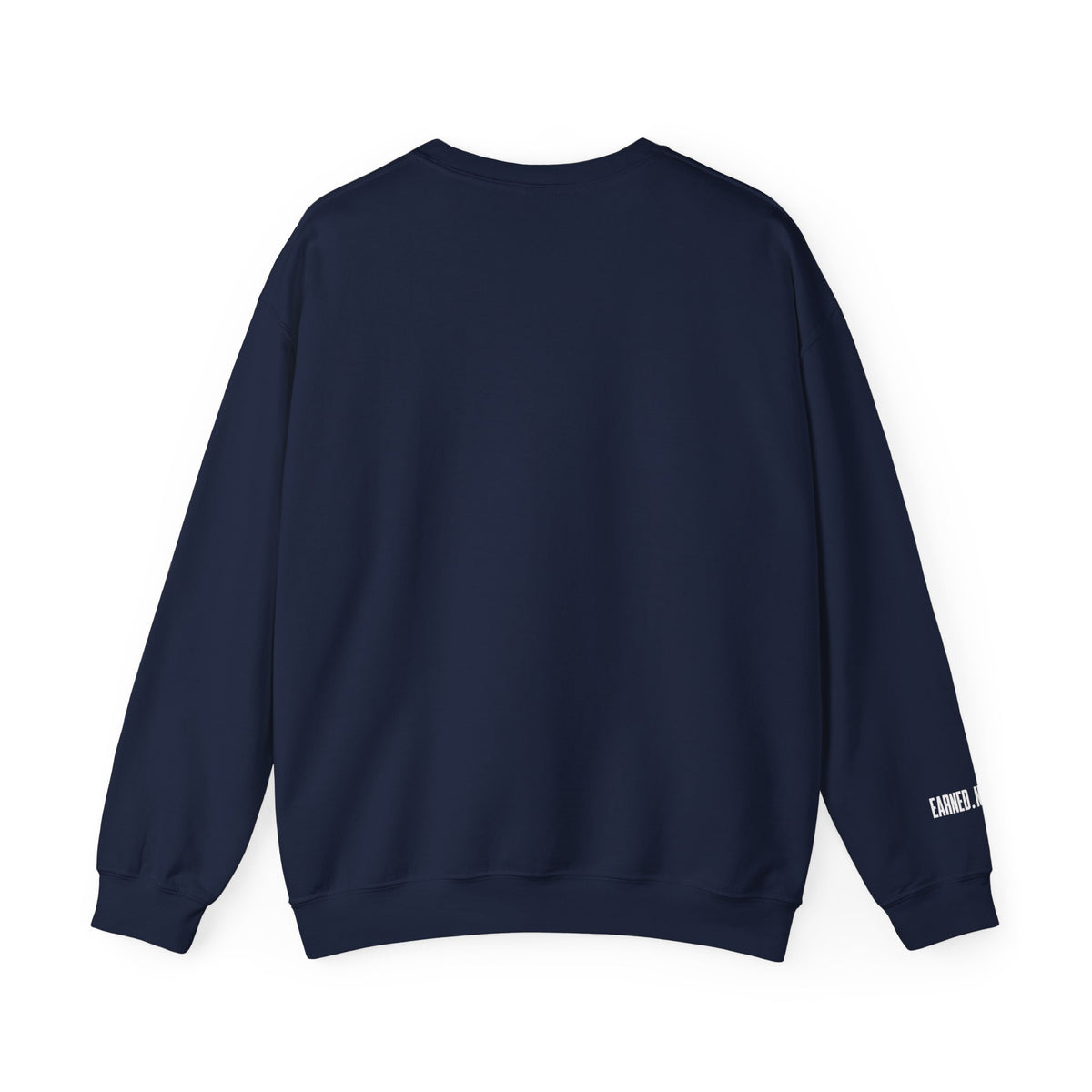 Underrated Black Crewneck Sweatshirt — Minimal Logo Chest & Sleeve
