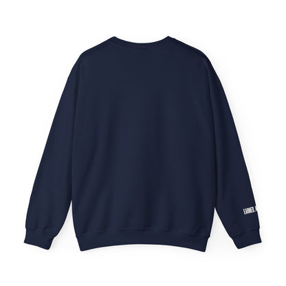 Underrated Black Crewneck Sweatshirt — Minimal Logo Chest & Sleeve