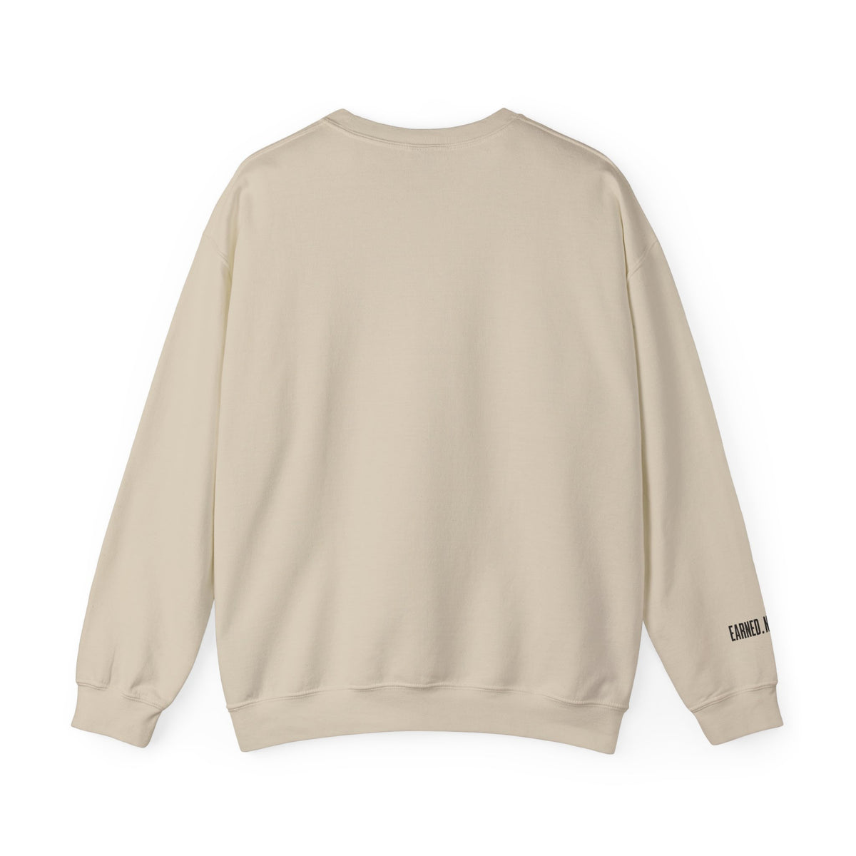Underrated Black Crewneck Sweatshirt — Minimal Logo Chest & Sleeve